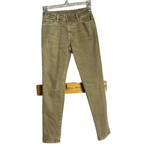 AEO Khaki Jeans Next Level Beige Tan Straight Slim Tapered Mens Size 28x32